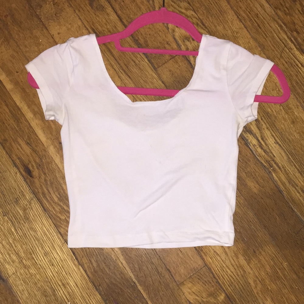 Garage White crop top